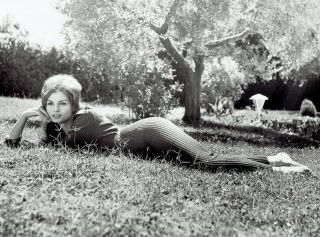 1960 Vintage Photo Leggy Barefoot Actress Rosanna Schiaffino Booty Poses On Set