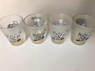 Rare Vintage WWF Wrestling Stone Cold Steve Austin 3:16 Shot Glasses x 4 WWE 2