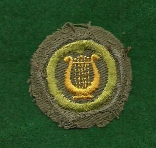 Vintage Boy Scout Merit Badge - Music