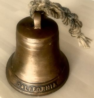 Rare Large Antique Bronze Church Spanish Mission Bell California History