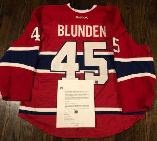 Montreal Canadiens Mike Blunden 2012 Game Worn/ Issued Jersey / Full Team Loa