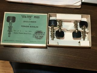 Vintage Grover No.  870 Sta - Tite Pegs Dulcimer Tenor Banjo Nickel