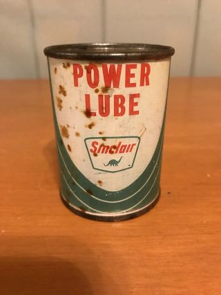 Vintage Sinclair Power Lube 4oz Oil Can Coin Bank Advertising