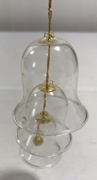 Vintage Clear Glass Bell Christmas Ornament Tree Decoration Holiday Home Display