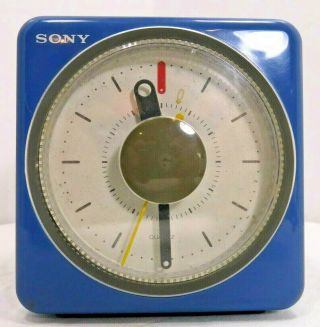 Sony Icf - A10w Vintage Alarm Clock Radio Blue " Vivaldi 