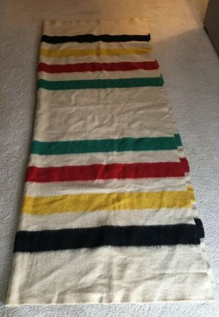 Antique/Vintage Striped WOOL Hudson Bay Style Blanket 72” x 92” Golden Dawn 3