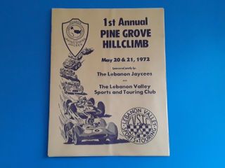 1st Annual Pine Grove Hill Climb Program - Lebanon Valley Sports & Touring Club