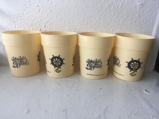 Vintage Austin Texas Aqua Festival Plastic Cups Souvenir Collectible Set 4