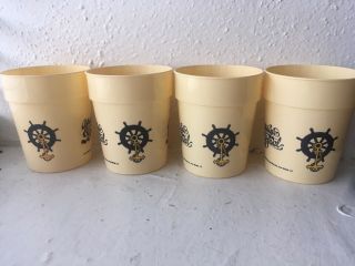 Vintage Austin Texas Aqua Festival Plastic Cups Souvenir Collectible Set 4 3