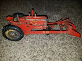 Vintage Tru Scale Tractor - Farm Toy With Front Loader 1950s