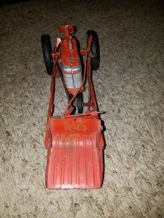 Vintage Tru Scale Tractor - Farm Toy with front loader 1950s 2