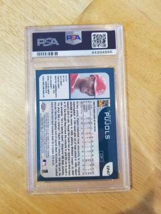 2001 Topps Chrome Traded Albert Pujols Rookie T247 RC PSA 9 Cardinals 2