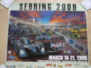 2009 Mobil1 12 Hours Of Sebring Race Day Poster