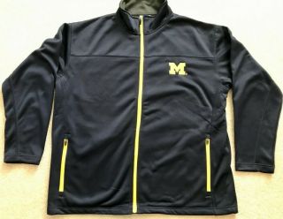 University Of Michigan Wolverines Logo Ncaa Full Zip Jacket Champion Size Xl