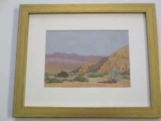 Frick Antique Early California Plein Air Painting Desert Landscape Small Signed