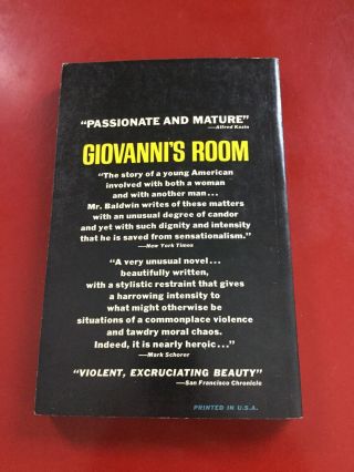 Giovanni’s Room James Baldwin Vintage Dell Paperback 2