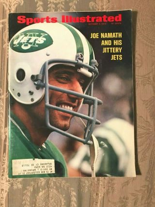 Sports Illustrated October 9,  1972 Joe Namath On Cover