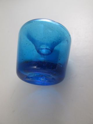 Antique 1830 Blue Funnel Ink Well Bottle