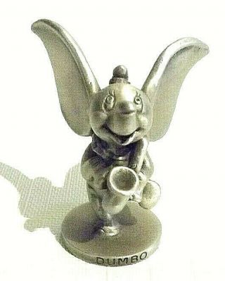 Vtg Schmid Walt Disney Dumbo Pewter Miniature Figure Elephant 0505