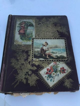 Rare Vintage Scrapbook From 1800 