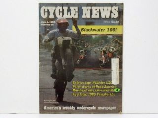 Cycle News Newspaper July 6,  1988 Yamaha Yz Models Blackwater 100 Geboers Polen
