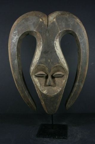 African Ekuk Hart Mask - Kwele - Gabon,  Tribal Art,  African Art