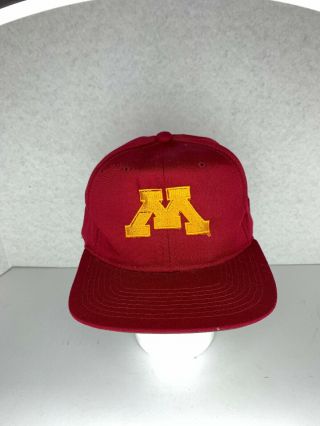Minnesota Gophers Vintage Snapback Hat Maroon Gold Football Ncaa