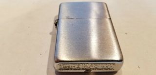 Zippo Cigarette Lighter 1953 - 57 Brushed Chrome Pat 2517191 Matching Insert