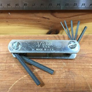 Vintage Folding Allen Key Set - Vlchek 656 - Usa