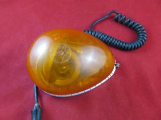Vintage Revolving Amber Safety Light 7 - 07 12 Volts Magnetic Cigarette Lighter Pg