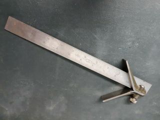 Brown And Sharpe Mfg Combination Square,  Center Head And 12 " Ruler Only Vintage