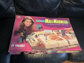 Vtg Electronic Talking Mall Madness Shopping Board Game Milton Bradley 1989
