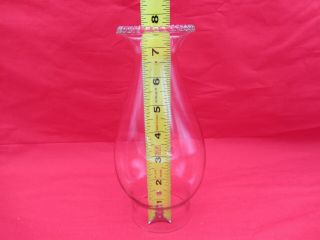 Vintage Beaded Glass Oil Hurricane Lamp Chimney Globe Shade 7.  5 " High 2.  5 " Base
