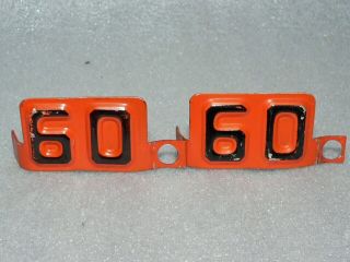 2 Vintage Car 1960 License Plate Tags Tabs For Wisconsin 1959