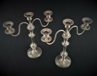 F.  B.  Rogers & Silver Co.  Silverplate Candle Holders Candelabras