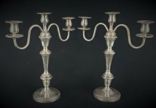 F.  B.  ROGERS & SILVER CO.  SILVERPLATE CANDLE HOLDERS CANDELABRAS 3