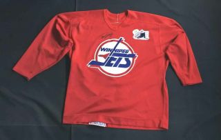 Teemu Selanne Winnipeg Jets Canadian Molson Hockey Jersey Authentic Signed