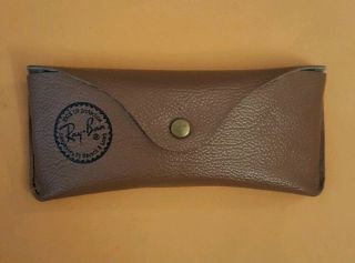 Vintage Bausch & Lomb Ray - Ban Leather Sunglass Case Only Made In Usa