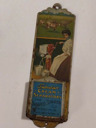 Antique Advertising - Sharples Tubular Cream Separator Tin Match Holder -