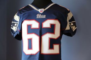 2002 England Patriots Home Navy Nfl Game Un Team Issued Jersey Size 50
