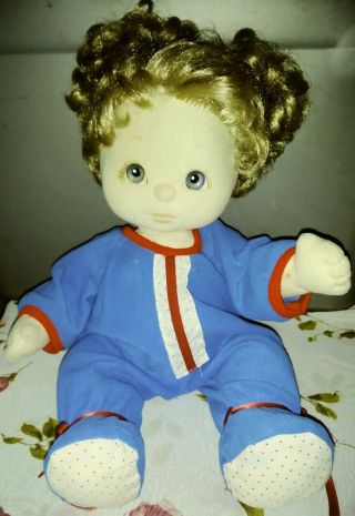 Vintage Mattel My Child Doll Ash Blonde Blue Eyes Girl Pajamas Outfit