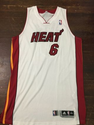 Lebron James Game Worn 2010 - 2011 Miami Heat Home Jersey.  It’s Season In Miami