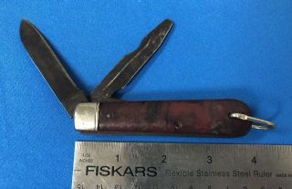 Vintage USA Colonial Prov.  RI USA Made Electrician 2 blade Pocket Knife /2K 3