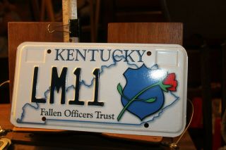 2015 Kentucky License Plate Fallen Officers Trust Vanity Lm11