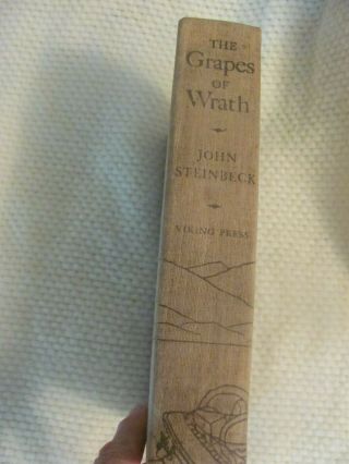 The Grapes of Wrath,  Steinbeck,  Copyright 1939,  tenth printinig,  November 1939 2
