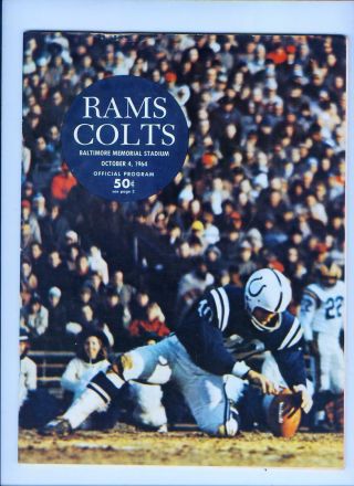 1964 Baltimore Colts - Los Angeles Rams Football Program