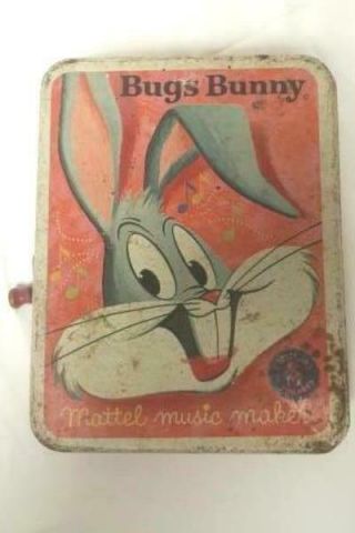Vintage Mattel " Bugs Bunny " Music Maker 1963 Looney Tunes