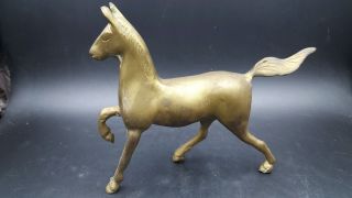 Vintage Brass Prancing Horse Statue Figurine Equestrian Decor Collectible