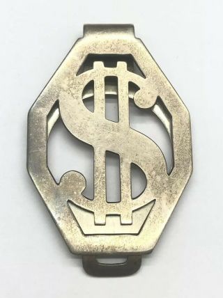 Vintage,  Bell Sterling Silver,  Dollar Sign Money Clip