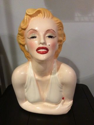 Marilyn Monroe Bust Clay Art Cookie Jar 1996 Clay Art Vintage